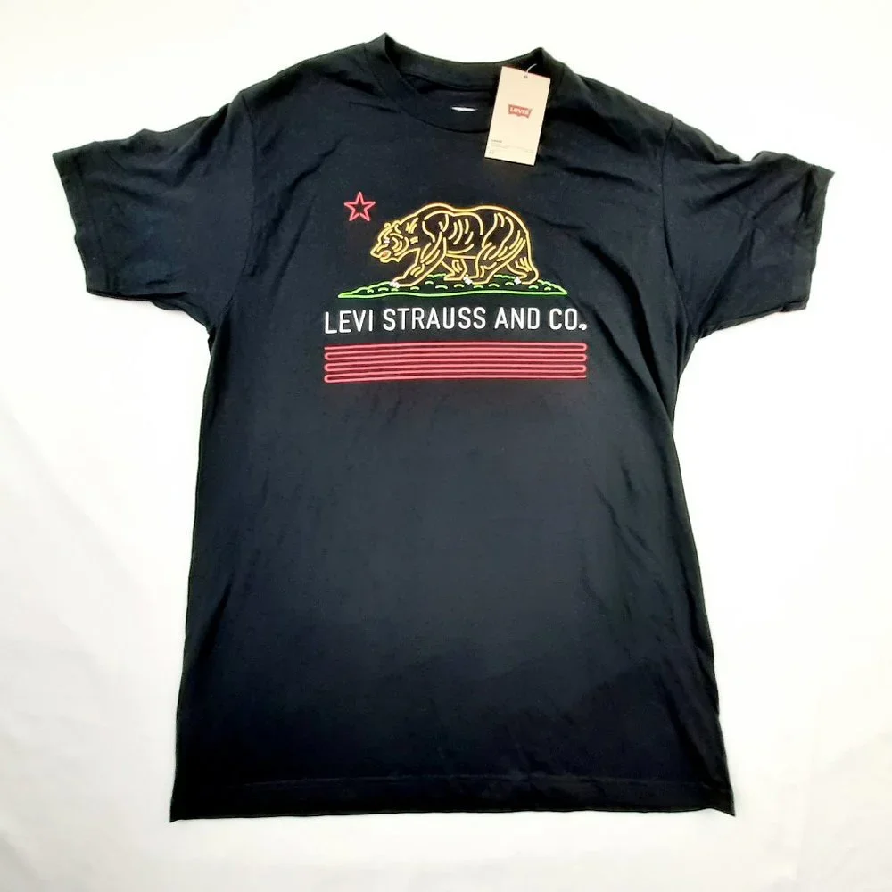 Levi's Men's T-shirt Size Medium Black California